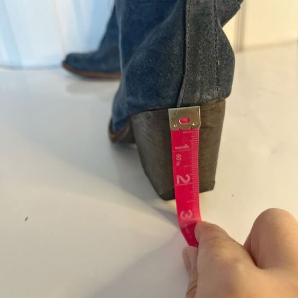 Jeffrey Campbell Like New Leather Suede Slouchy Ankle Slip On Heel Western Boots - Picture 10 of 13